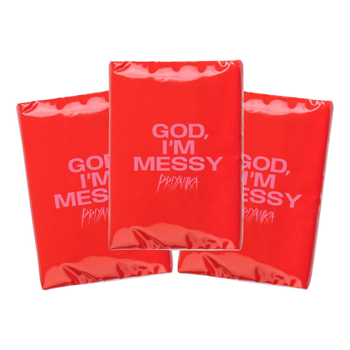 "god, i'm messy" tissues